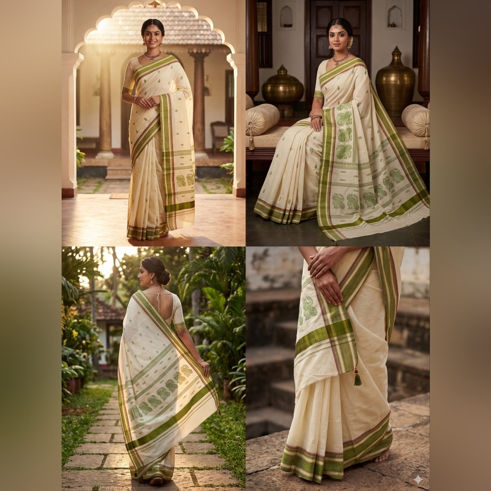 New Women Pure Gorod Silk Saree Handloom Festive Wedding